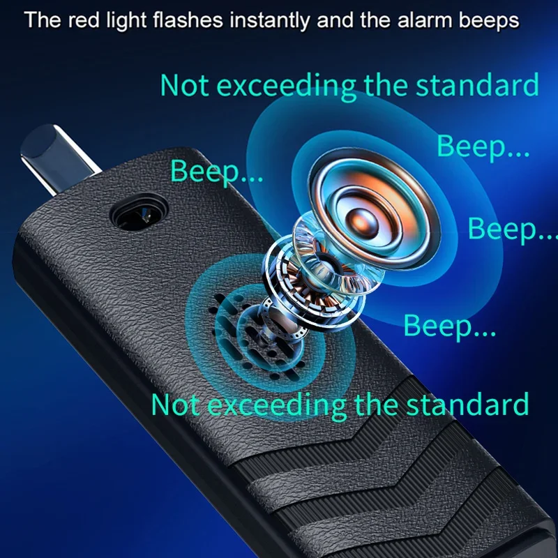 لا يوجد متصل LCD الرقمية جهاز اختبار شرب الكحوليات الشرطة المهنية كاشف الكحول الكحول في حالة سكر القيادة تستر 3 ألوان أضواء #5