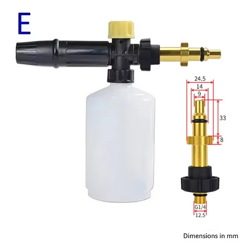 Auto Schuim Wassen Sneeuw Schuimlans Schuimmondstuk Schuimkanon Schuimgenerator voor Daewoo Hamer Karcher Huter Makita Hogedrukreiniger - afbeelding 1