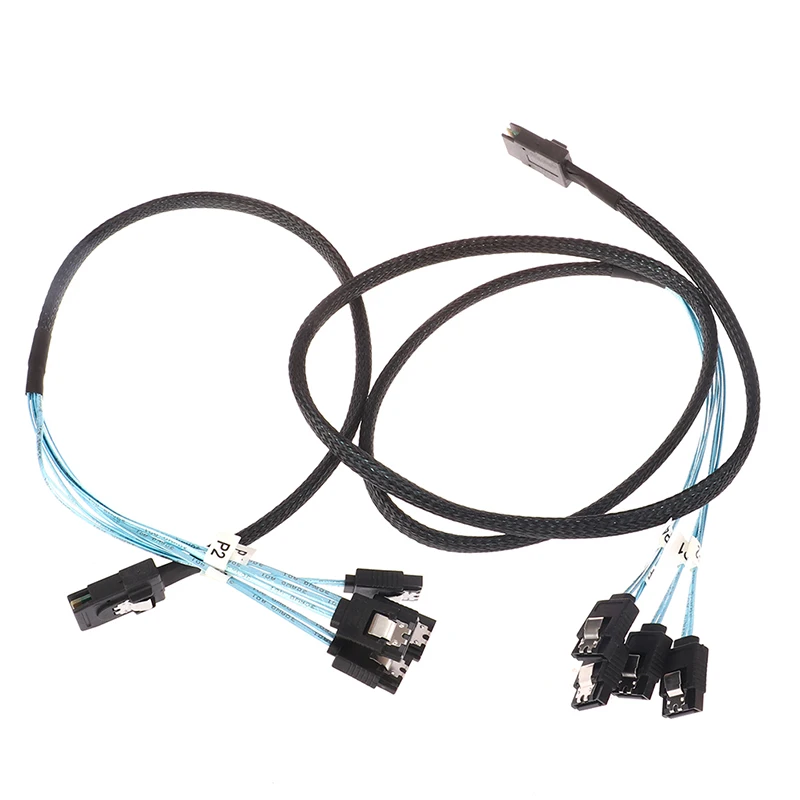 Cable SAS SATA mini-sas SFF-8087 a 4 SATA, Cable Mini SAS 4i SFF8087 36P a 4 SATA 7P, Cable 12 1/0 Gbps, 5M, datos de disco duro
