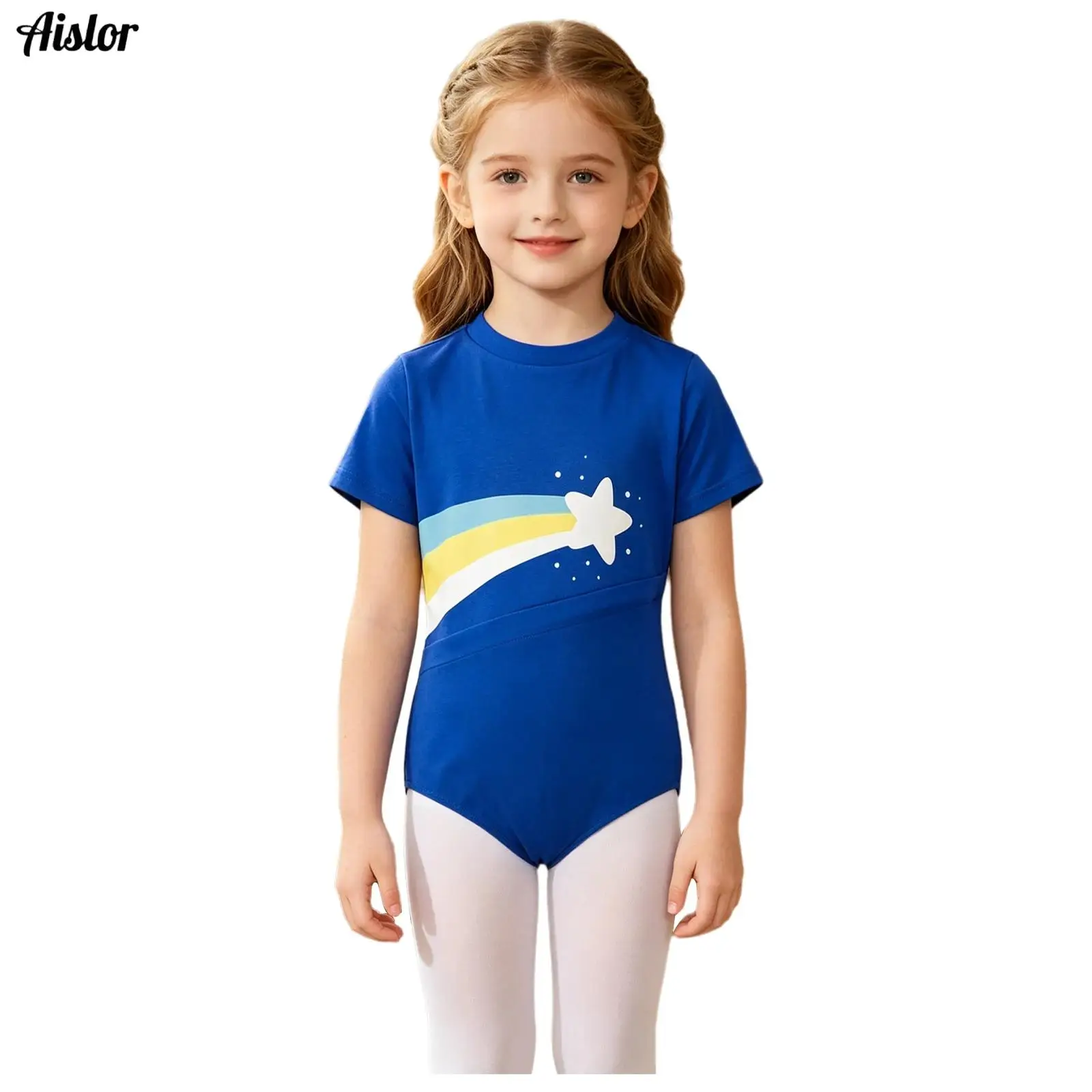 Kids Girls Special Needs Adaptive Clothing Round Neck Short Sleeve Zipper Jumpsuit Children Short Romper Fitness Yoga Tops