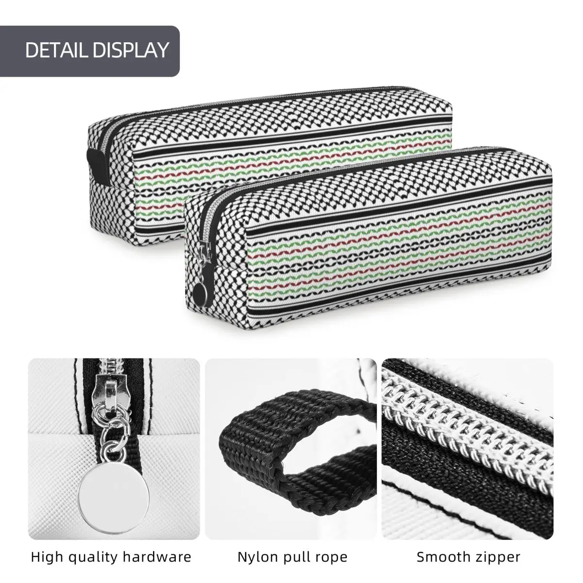 Fashion Hatta Kufiya Keffiyeh In White Pencil Case Pencilcases Pen Box Kids Big Capacity Bags School Supplies Gift Stationery