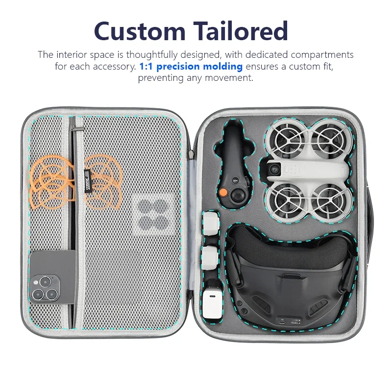 STARTRC Carrying Case For DJI Neo Motion Combo Accessories Storage Case PU Portable Travel Shoulder Bag RC 2 Remote Control Box