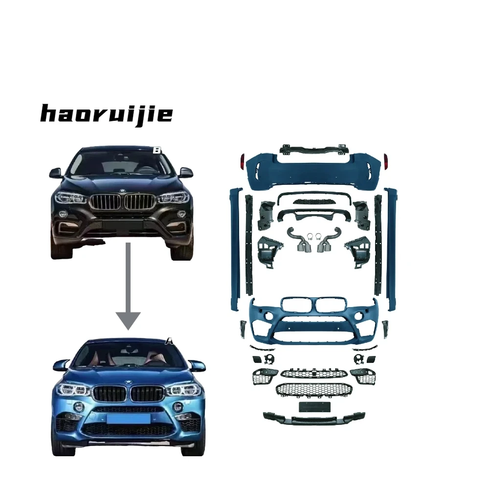 

XDS Accessories Flagship F16 Body Kits For X6 F16 Upgrade To X6M Modification Kit Front Bumper Lip Diffuser Side Skirt Gril