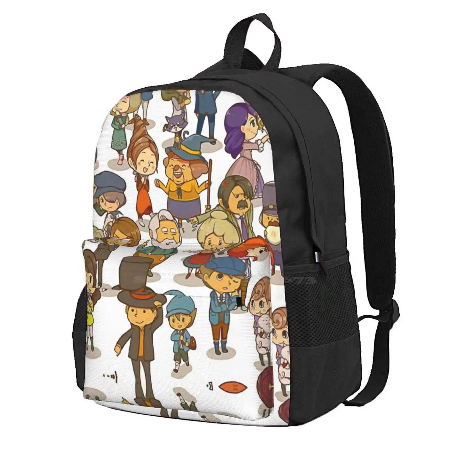 Professor Layton,Layton , Professor Layton And The New World Hot Sale Schoolbag Backpack Fashion Bags Professor Layton And The