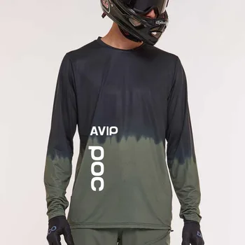 2024 AVIP POC MTBเสื้อรถจักรยานยนต์จักรยานเสือภูเขาBMX DHขี่จักรยานเสื้อผ้าฤดูร้อนเสื้อยืดจักรยานเสื้อผ้าผู้หญิงผู้ชายMotocross