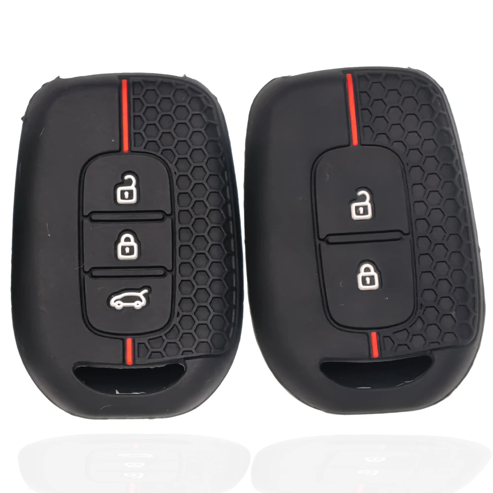 2/3Button Fob Shell Holder silicone Car Key Cover Case for Renault Kwid Traffic Symbol Dacia Sandero Logan Duster 2016 2017 2018