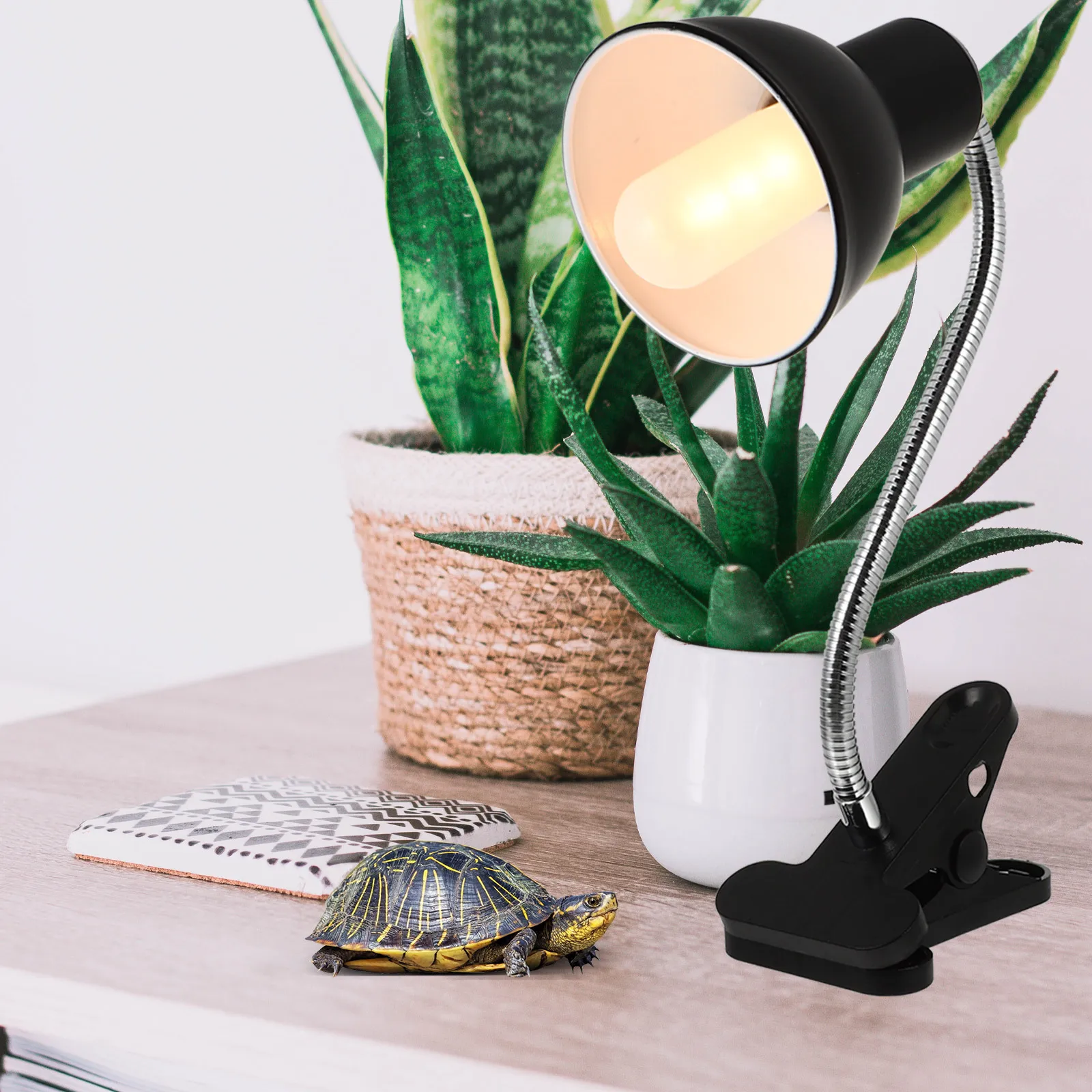 

Reptile Pet Sun Lamp Turtle Drying Backlight Shade Heating Cover Basking St Animal Light Holder Firmly Nonslip Clip Fix Strong