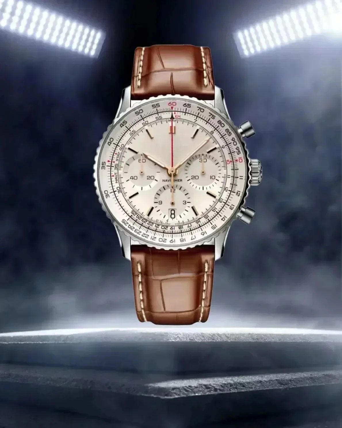 Designer Watch 6 Subdials Full Function Chronograph Quartz Movement Leather Strap Luxury Business Dress Watch High Quality