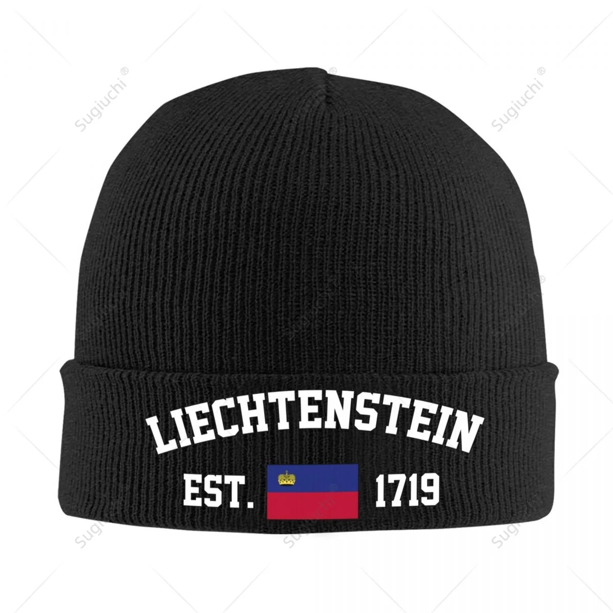 

Unisex Liechtenstein EST.1719 Knitted Hat For Men Women Boys Winter Autumn Beanie Cap Warm Bonnet