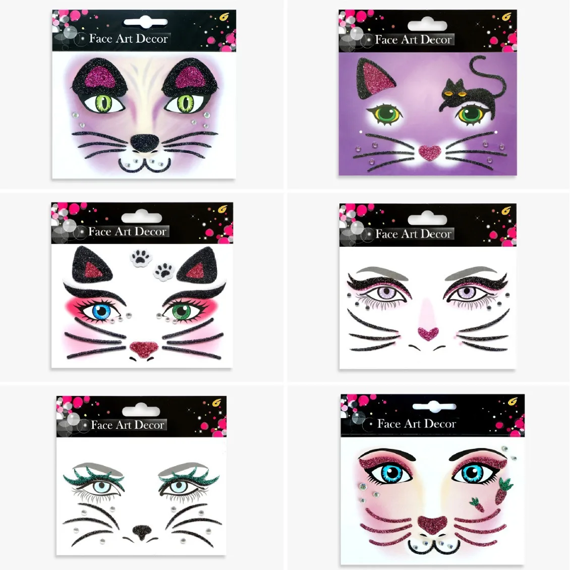 كرنفال عيد الميلاد حفلة الوجه ملصقات الحيوان ملصقات الوجه عيد الحب ملصقات الوجه ملصقات ماكياج ملصقات الأطفال #3