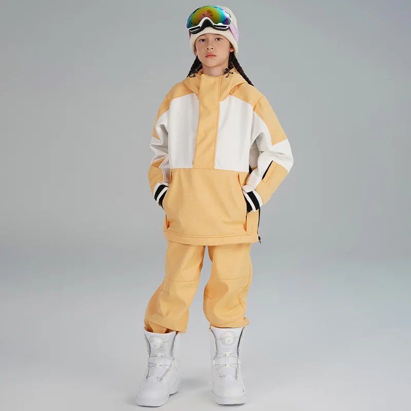 

Winter Windproof Warm Ski Suit Sets Child Warm Waterproof Breathable Outdoor Snowboard Sports Abrasion Resistant Skiing Clothes