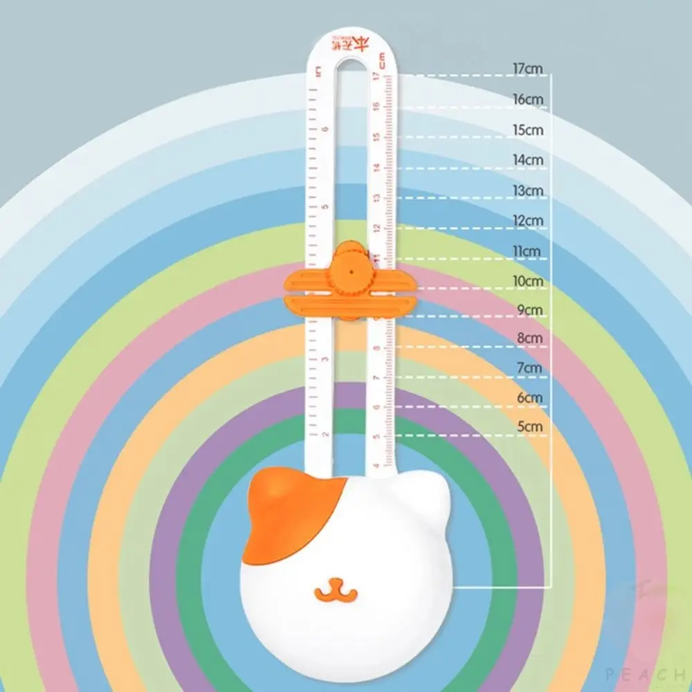 360° Adjustable Circle Cutter Cat Shape DIY Paper Cutter Precision 10-32cm Diameter Paper Trimmer for Home Study Offices Tool