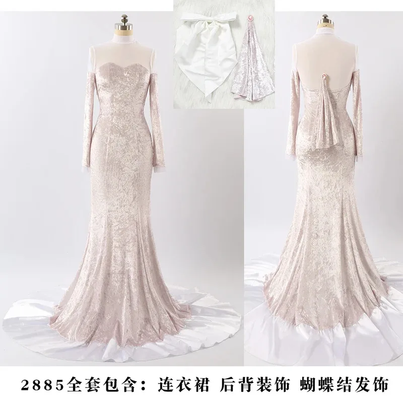 Аниме Мизи Круглый 5, Косплей Костюм Парик Белые Длинные Платья Для Женщин Хэллоуин Вечеринка Карнавал Ролевая Игра Мизи Розовый Синий Парик