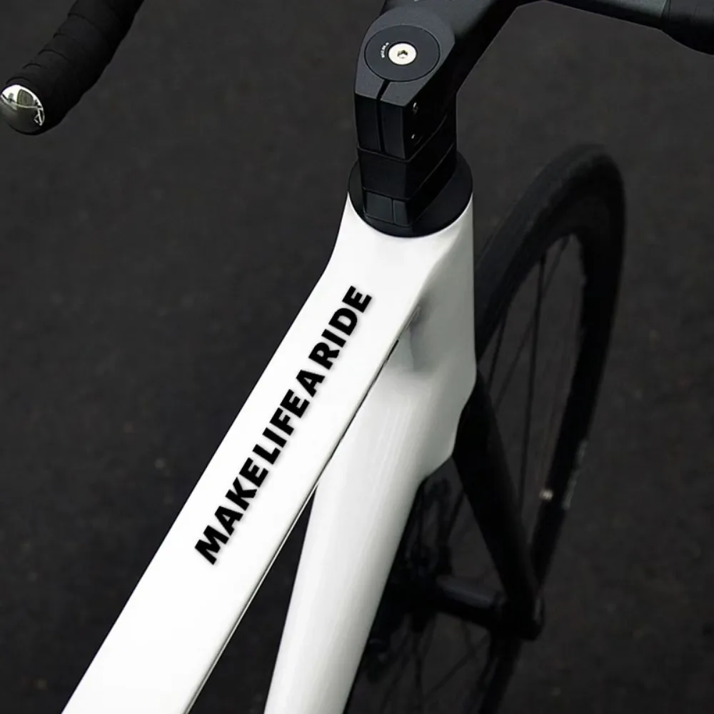 

Виниловые наклейки с надписью "Make Life A Ride" матовые, светоотражающие, голографические, водонепроницаемые, для декора велосипедной рамы