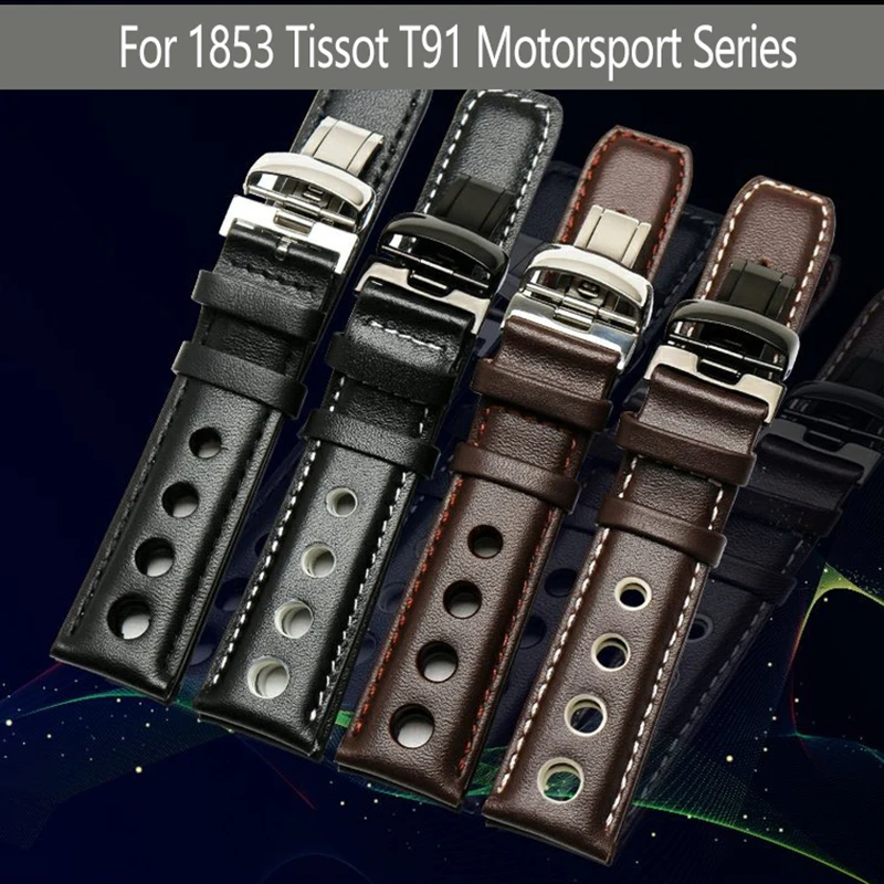 

Genuine Leather Bracelet For Tissot 1853 Sports Watchband Racing PRS516 T91 1853 Top layer Cowhide 20mm Men Chopin Watch Strap