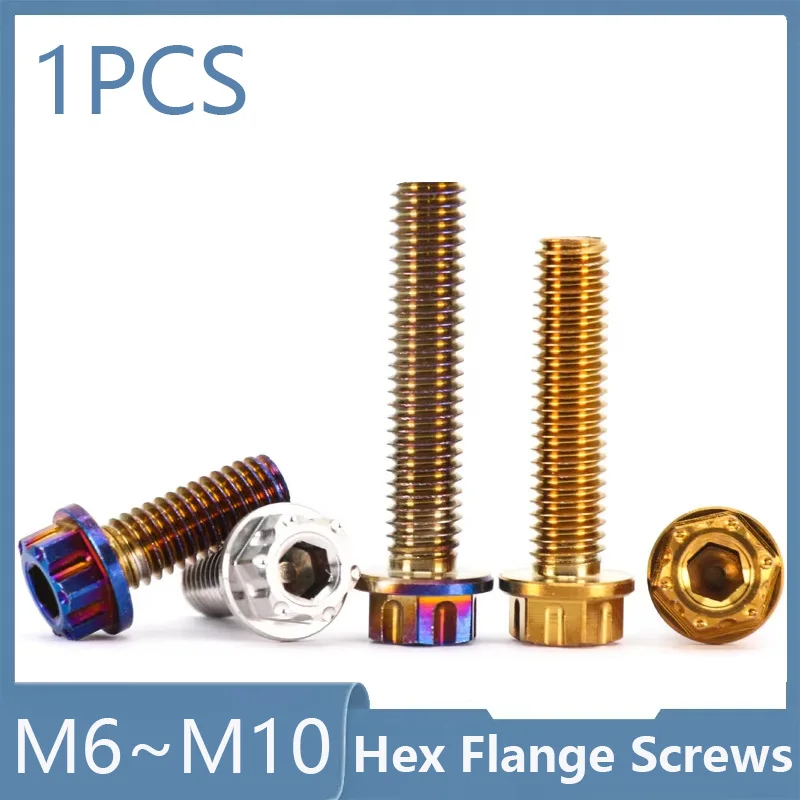 304Stainless Steel Internal External Hex Flange Screws Motorcycle Caliper Modification Fender Decorative Torx Head Bolts M6M8M10