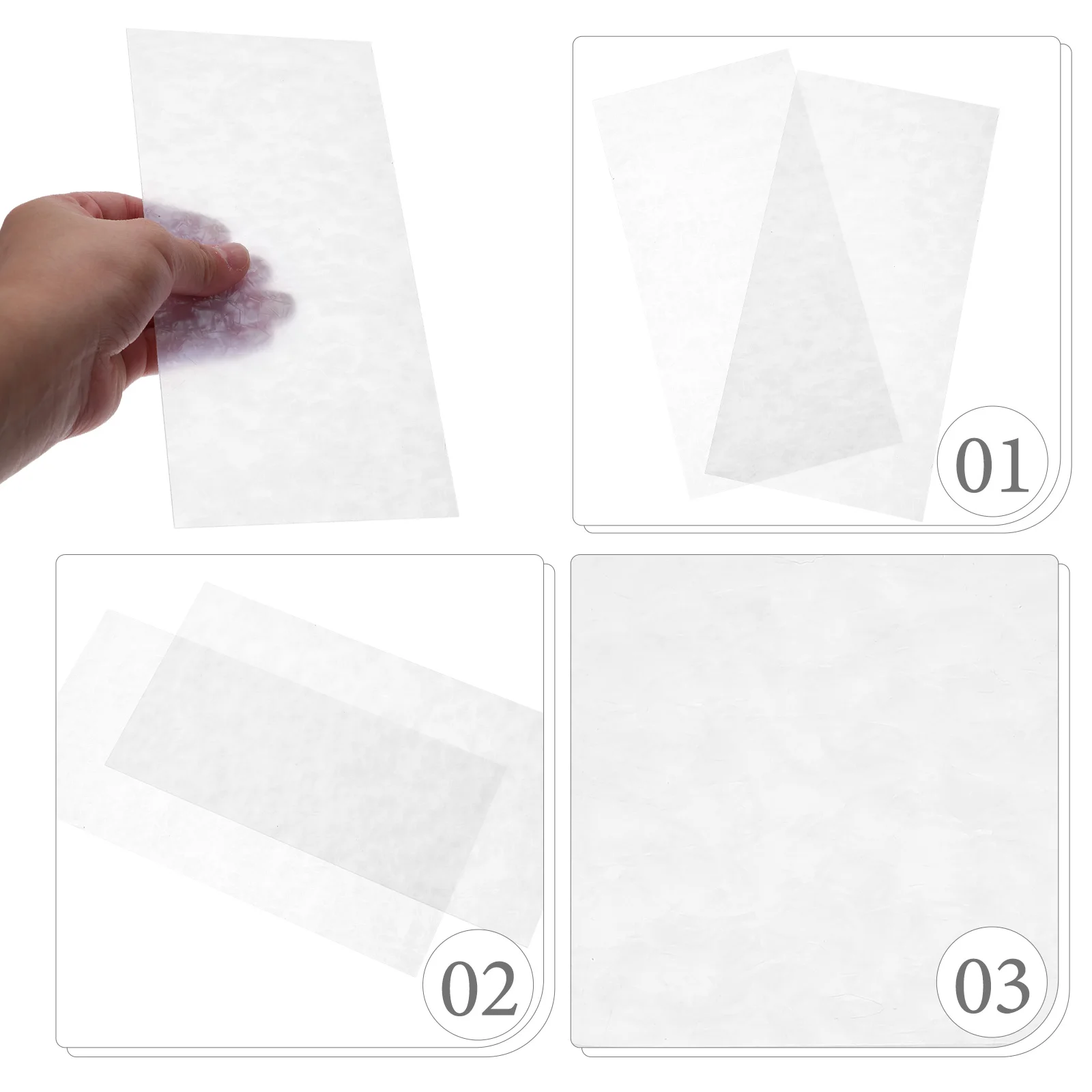 

2PCS Guitar Headstock Veneer Makeup Board Electric Shell White Inlay Material Easy Cut Install Durability Long Service