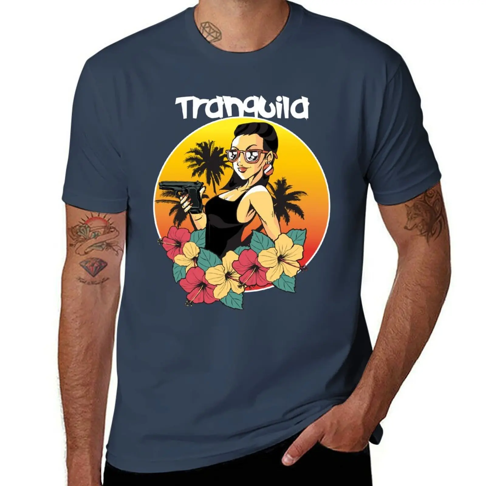 

Gangster Latina Tranquilo with flowers. T-Shirt Simple Trendy Casual T-Shirt
