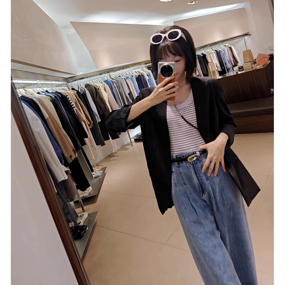 

Faionable U-Ne Knitted Vest Women's Striped Tie-oulder Top Tee Colors Versatile Sli Summer 2025 Selfwill Brand