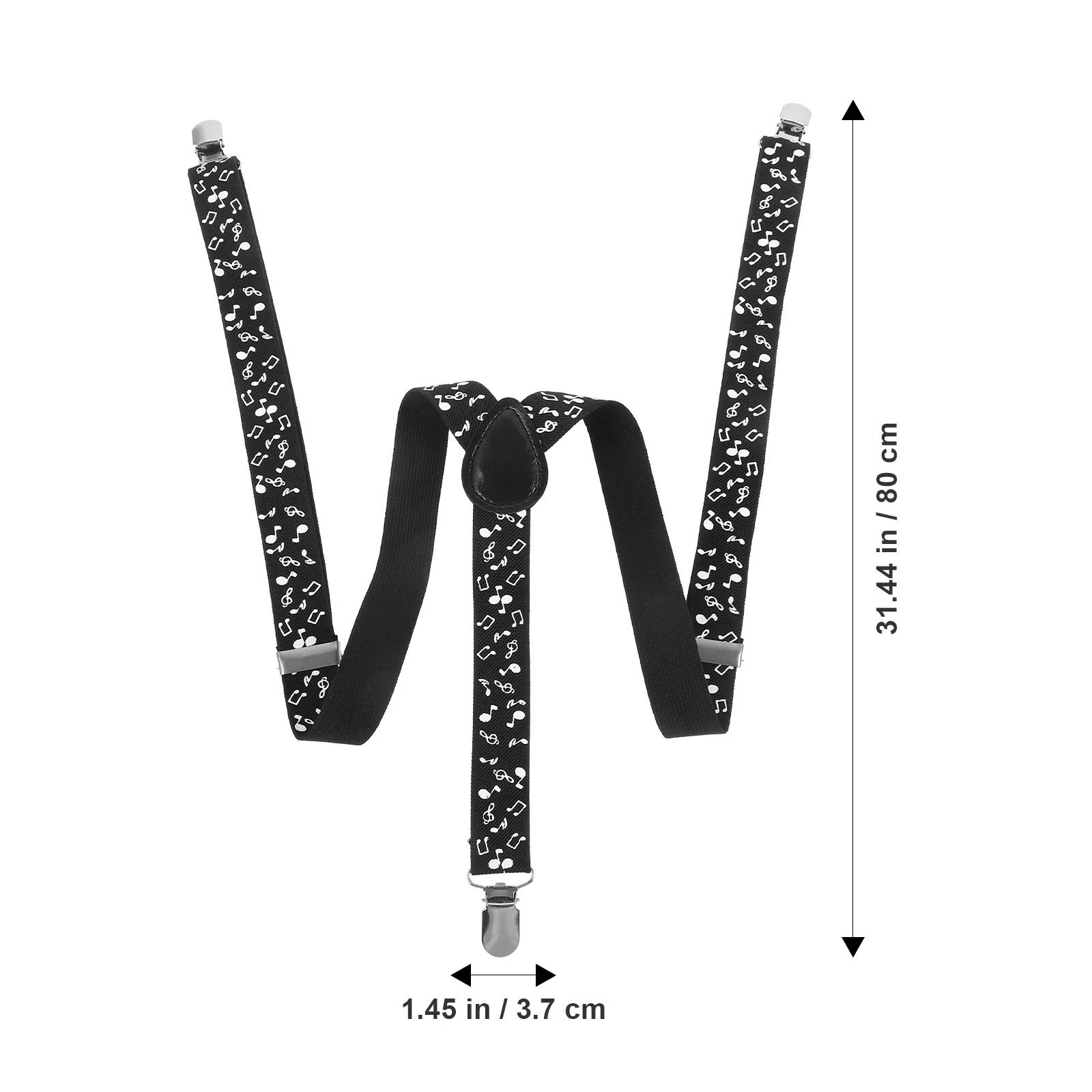 Music Note Pattern Adjustable Suspenders for Tie Bow Tie Set Polyester Straps Dress Accessory suspenders men bow ties