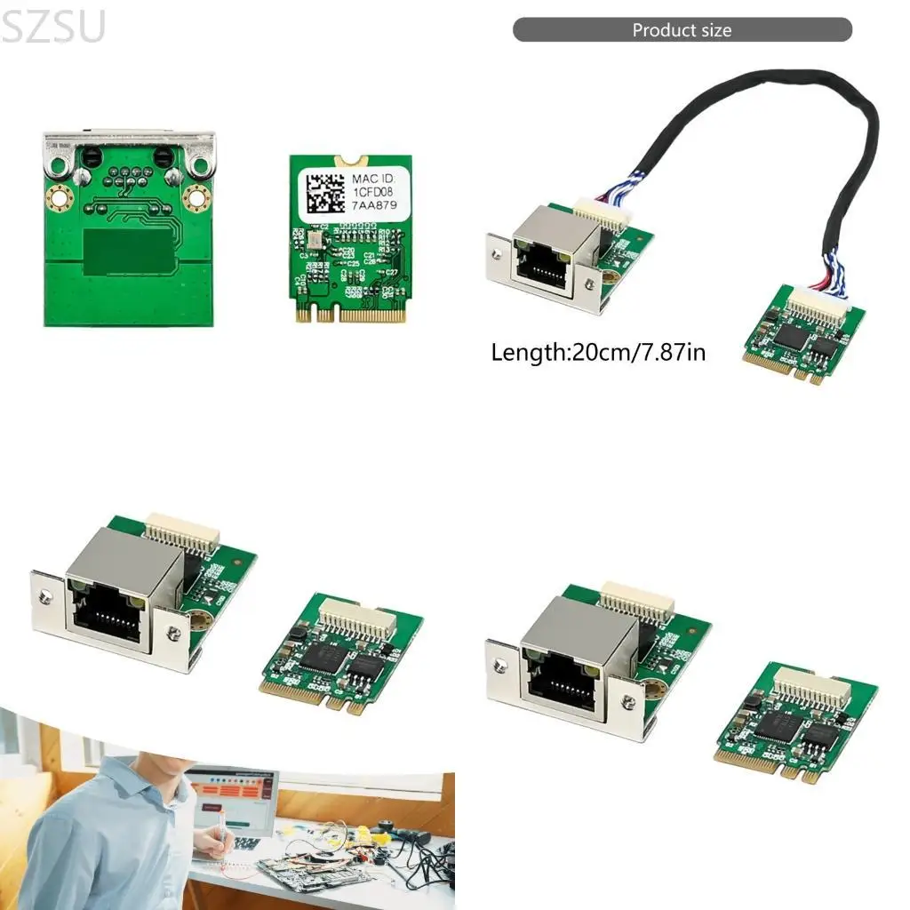 

SZSU M.2 A+E Industrial Control Card 2.5Gbps Fast Speed Adapter Heat Manage