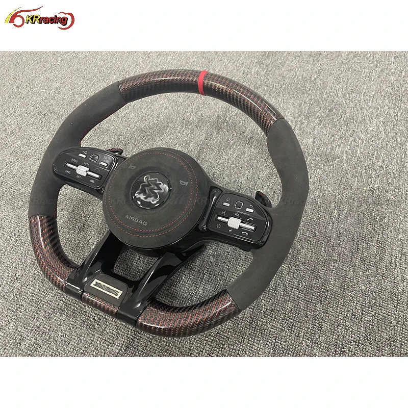 

suitable for Upgrade Red Carbon Fiber Car Steering Wheel Mercedes Benz G-Class G Wagon G63 Kit AMG G500 G550