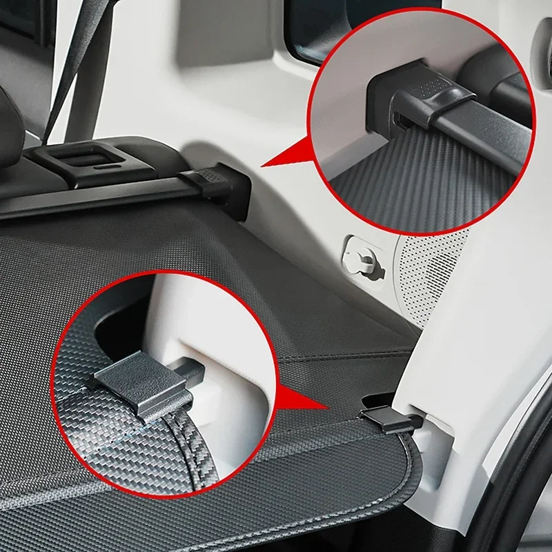 Carbon Fiber Car Rear Trunk Cargo Cover Fit For JETOUR Traveler T2 2023 2024 Canvas Retractable Curtain Tail Box Storage Board