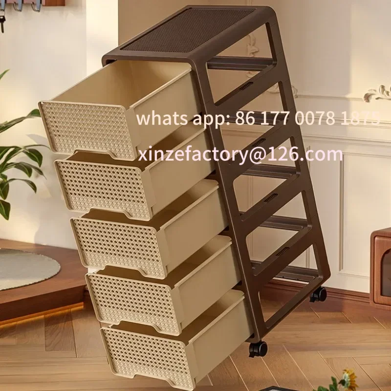 Customizable Movable Storage Cabinet, Multi-layer Drawer Storage Cabinet, Living Room Snack Storage Cabinet