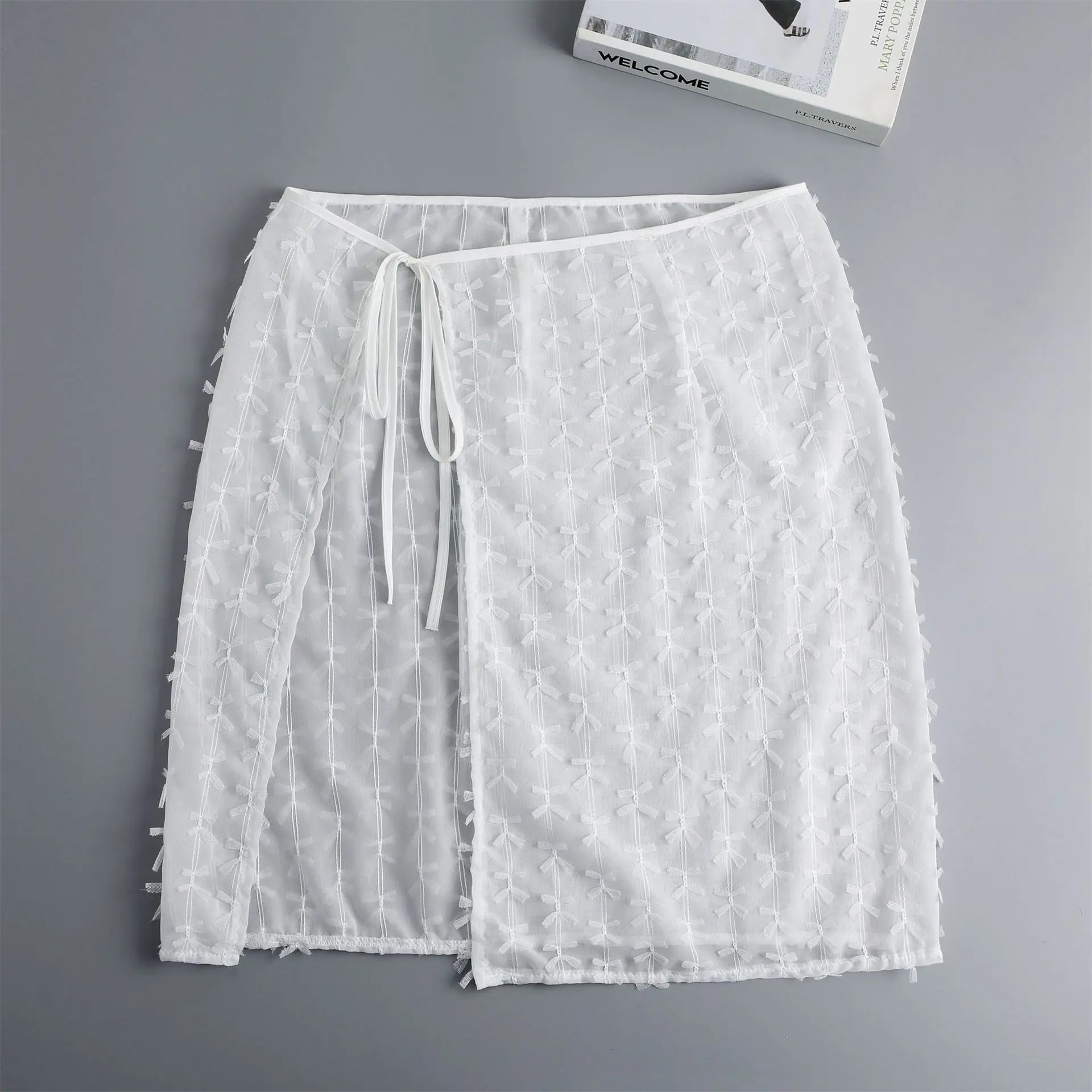 Faux jupes coréennes pour femmes portant une pièce avec jupe en gaze demi-corps, rideau bout à bout, pantalon assressenti, robe fille ronde décorative