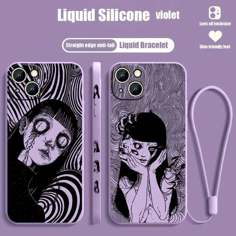 เคสโทรศัพท์ลาย Tomie Kawakami สุดหลอน สำหรับ Xiaomi POCO X7 X6 X5 X4 X3 NFC GT M6 M5 M4 F6 F5 F2 F1 Pro แบบน้ำพร้อมเชือกคล้อง