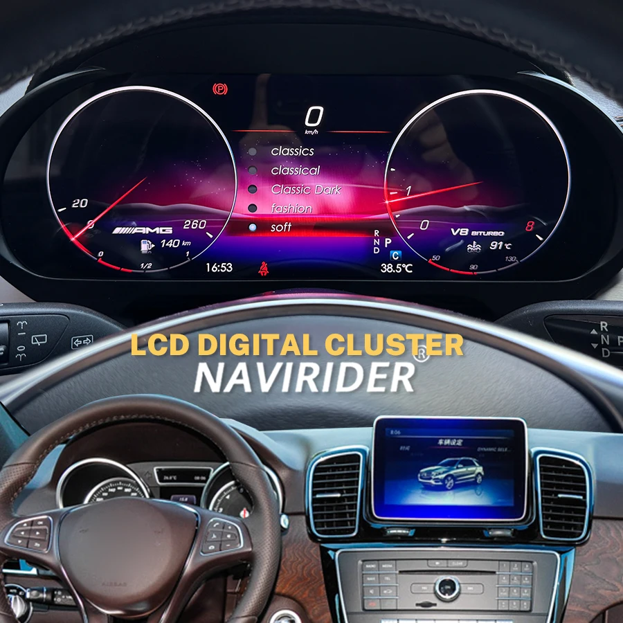 Yes 2026 New Upgrade Lcd Car Digital Cluster Instrument Cockpit Speed Meter Dashboard For Benz Ml/gl/gle/gls Class 2012-2019