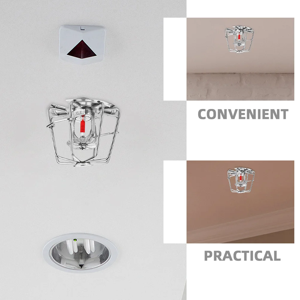 2Pcs Metal Sprinkler Head Protector Flush Mount Fire Sprinkler Cover for Horizontal Sidewall Heads Commercial Residential