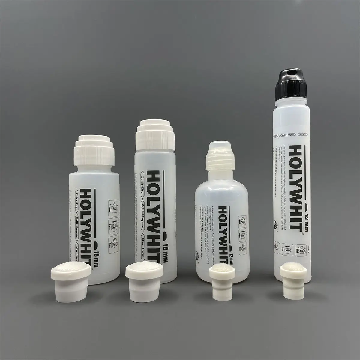 1PC 50ml/60ml Graffiti Flow Pen Empty Pen Within 12mm/18mm Flannel Round Pen Tip Self-inking DIY Multi-purpose Ink  Empty Bottle