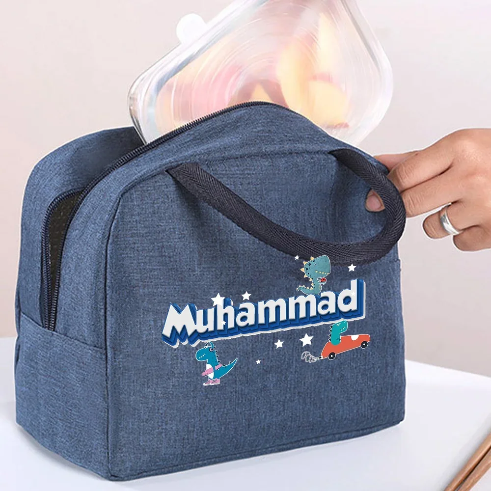 Personalized Customization Name Student Lunch Bag Handbag Office Bento Bag Picnic Food Bag Customized Product