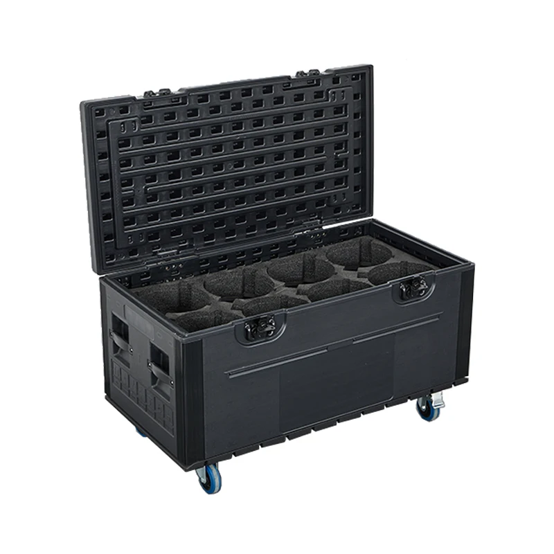 Fresh Designs PE Material Disco Lights/party Light Case Lockable Flight Cases Stackable