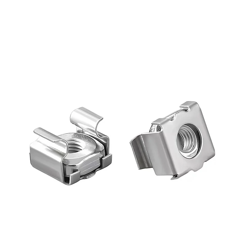 304 Stainless Steel Quartet Floating Elastic Rack Mount Server Cabinet Cage Nut