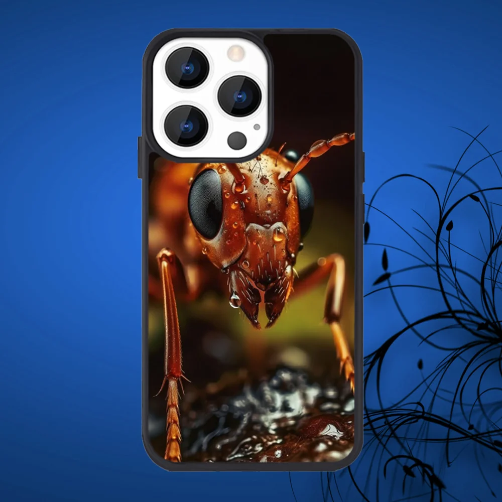 Insect Ant Phone Case For iPhone 16,15,14,13,12,11,Plus,Pro,Max Mini Magsafe Magnetic Wireless Charging