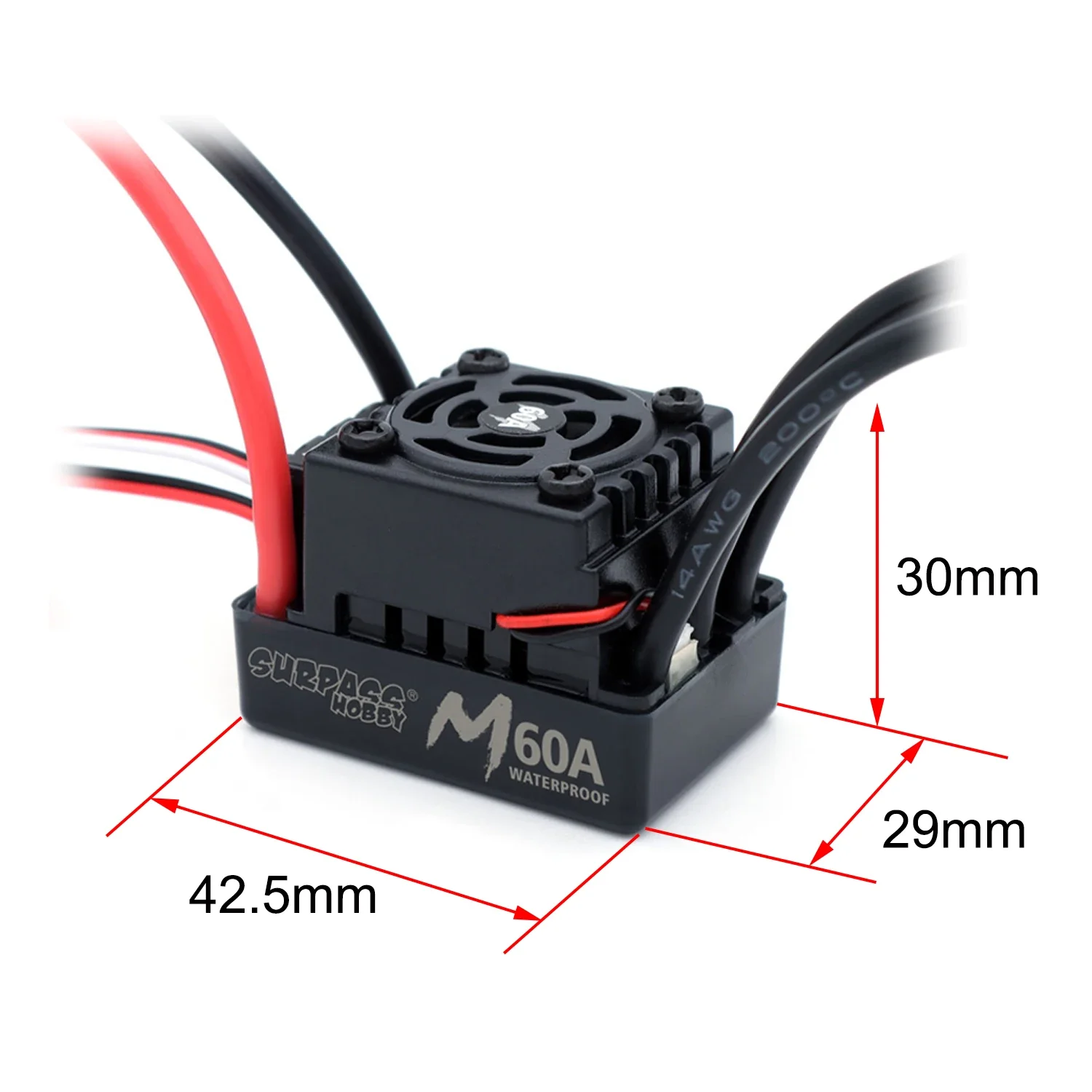 Moteur sans balais, 3650 3500KV Carte de Programme de Moteur sans balais 60A ESC Combo pour Voiture 1/10 RC