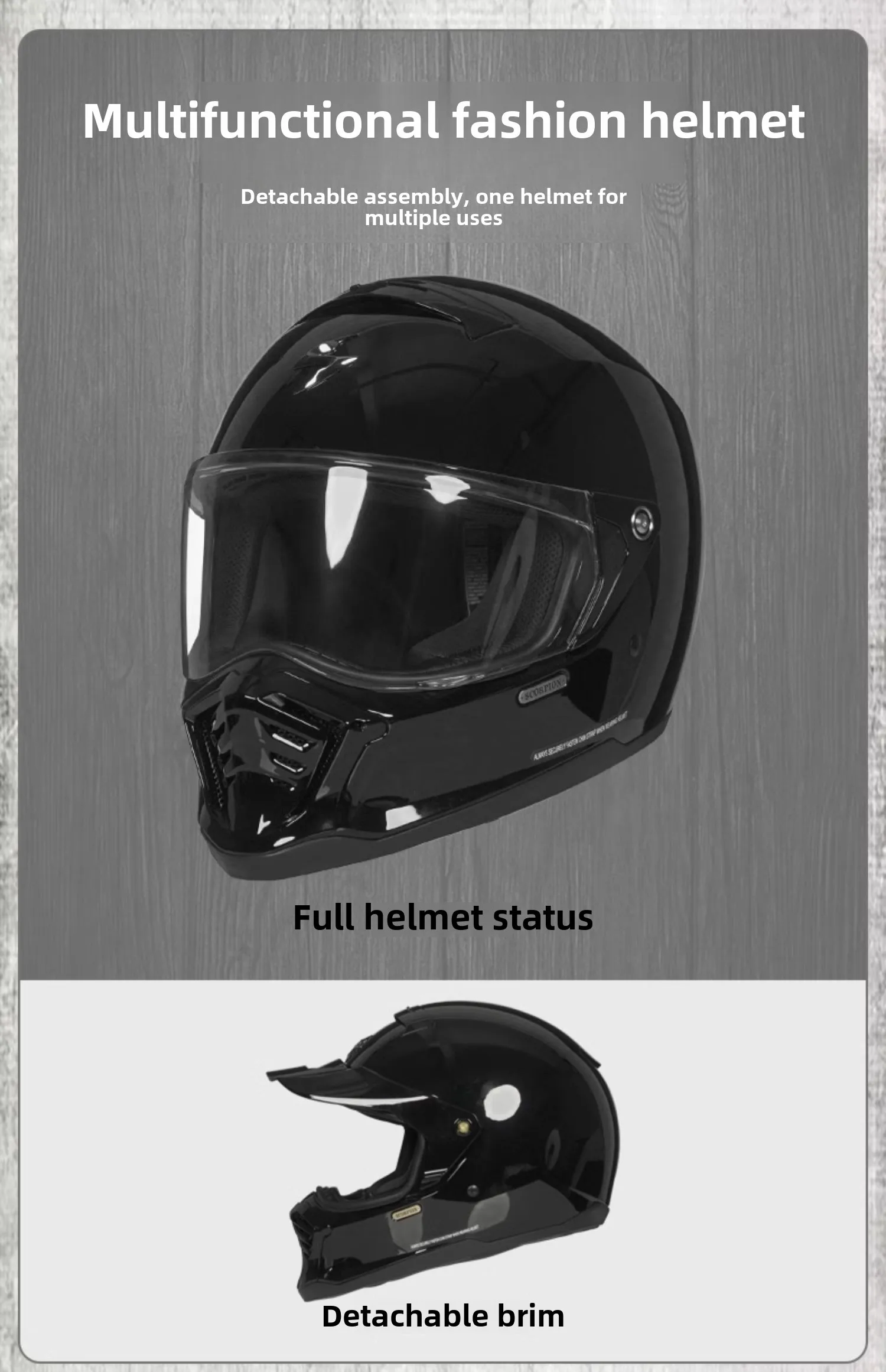 USA Scorpion EXO-HX1 Motorradhelm Retro Zwei Formen Integral-Rennhelm ECE DOT-Zertifizierung Cascos Para Moto für Harley