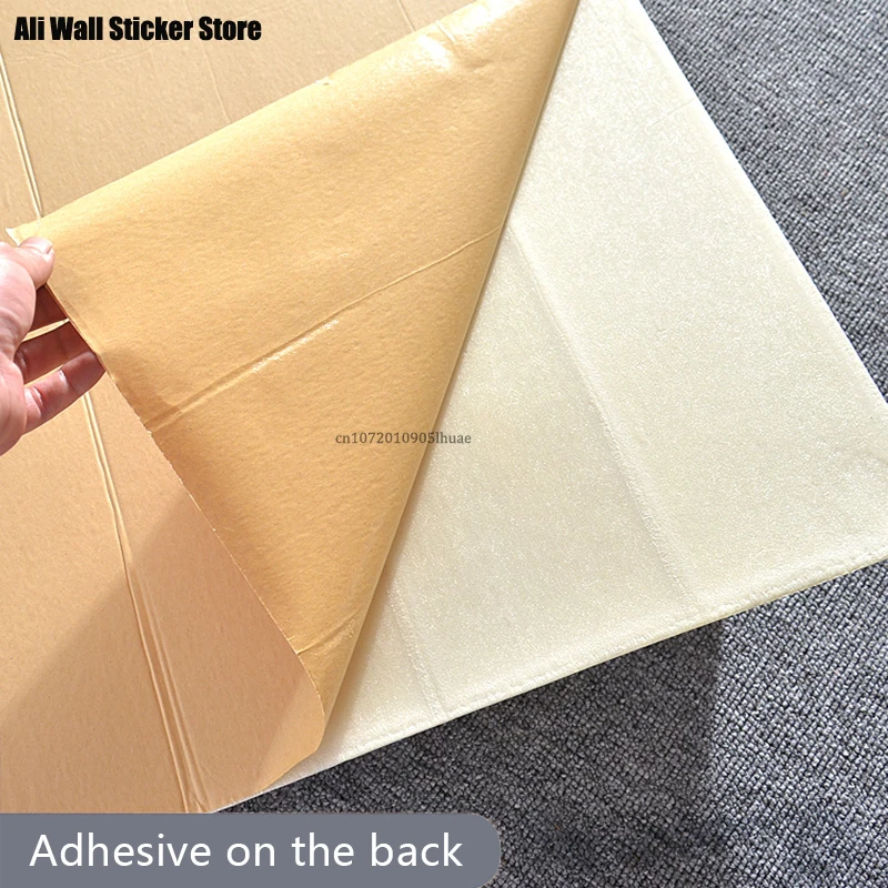 12pcs Self Adhesive 3D Foam Wall Sticker Sticker DIY Soundproof Waterproof 3D Panel Moistureproof Bathroom Kitchen Home Decor