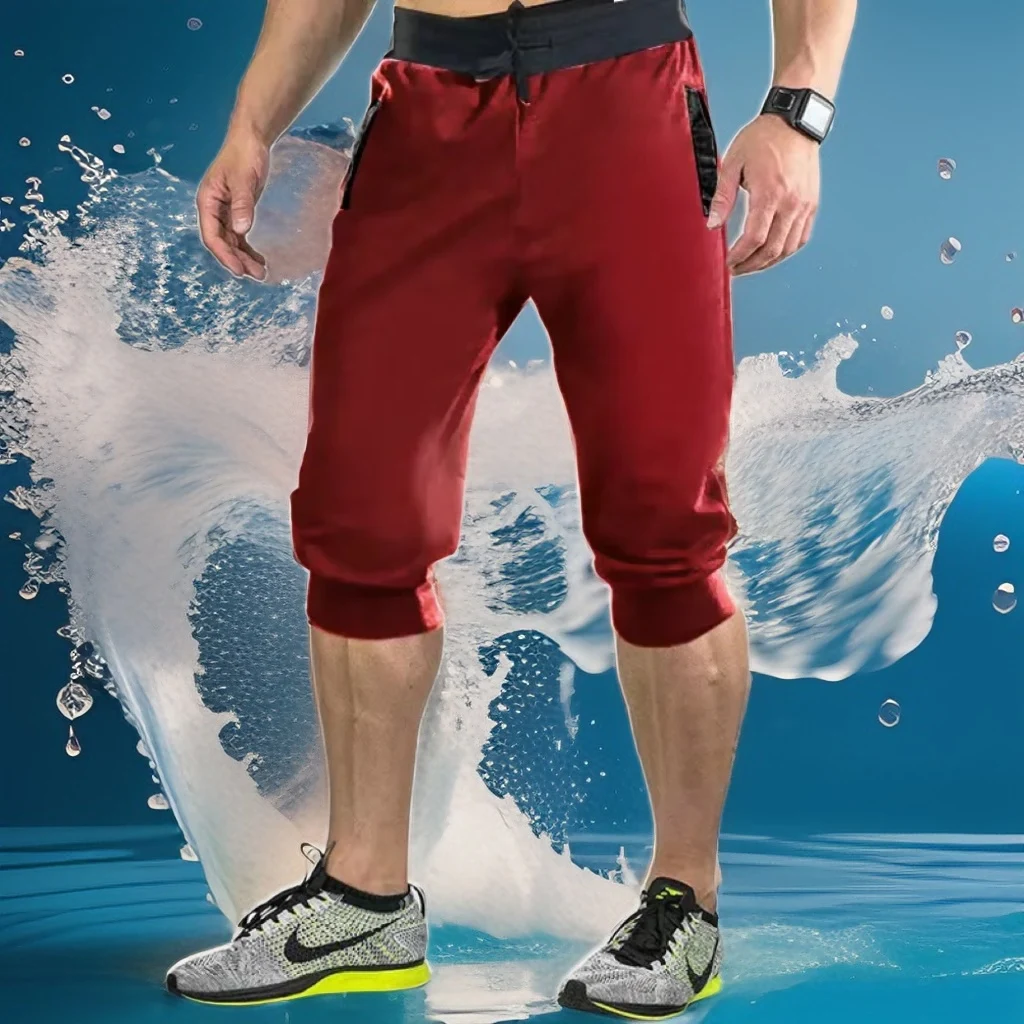 Sports Shorts MEN'S Casual Quick-drying Running Ice Silk Basketball Pants Summer Thin Beach Football Loose Five-point Pants Tren