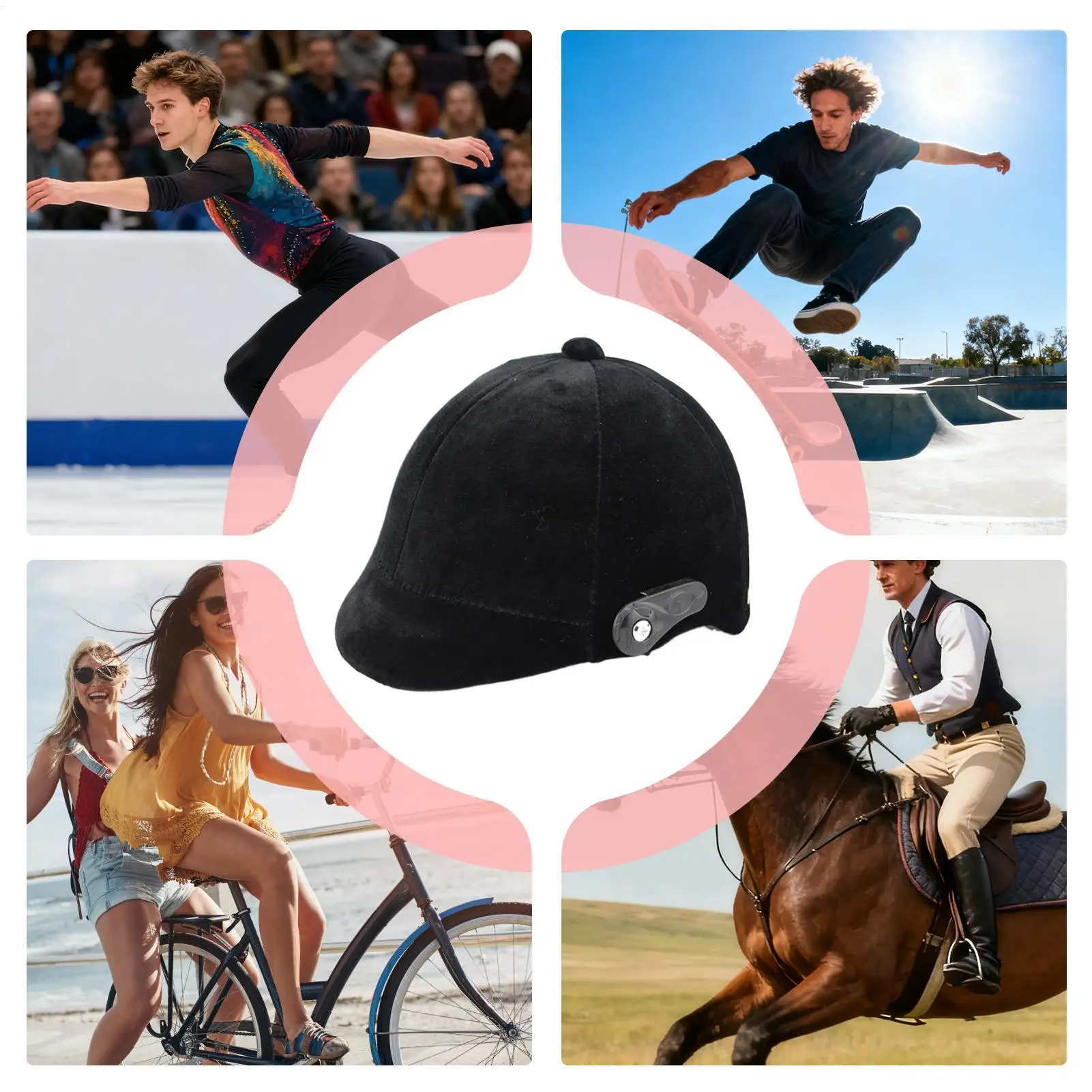 Шлемы для верховой езды для женщин, легкая регулируемая защитная шапка, велосипедный шлем для молодежи и взрослых, конный спорт