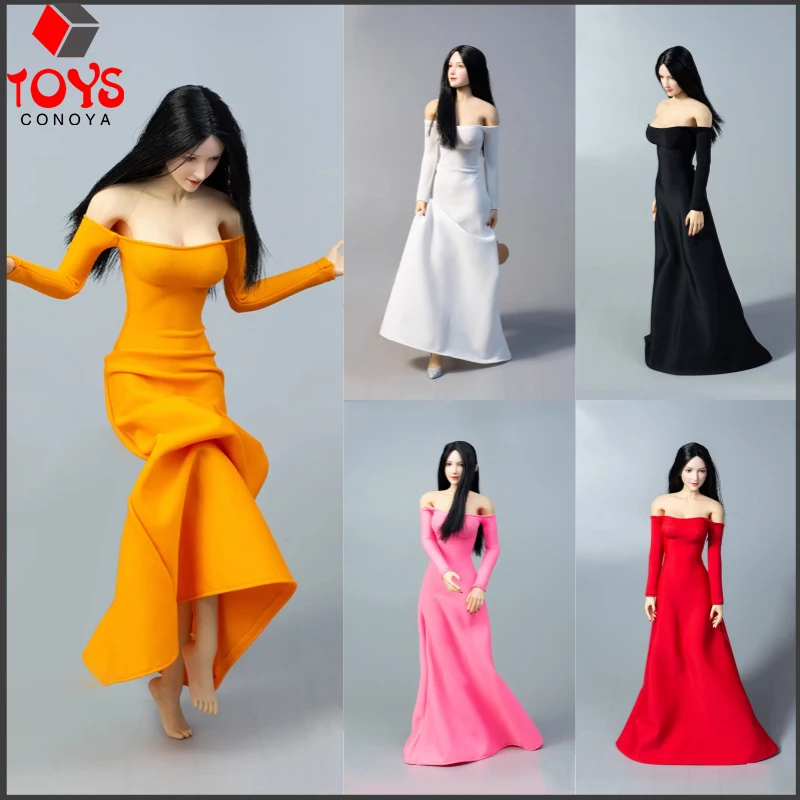

ICE TOYS IC1002 Длинное платье с открытыми плечами в масштабе 1/6, длинное вечернее платье, модель подходит для 12-дюймовой женской фигурки солдата, тело куклы