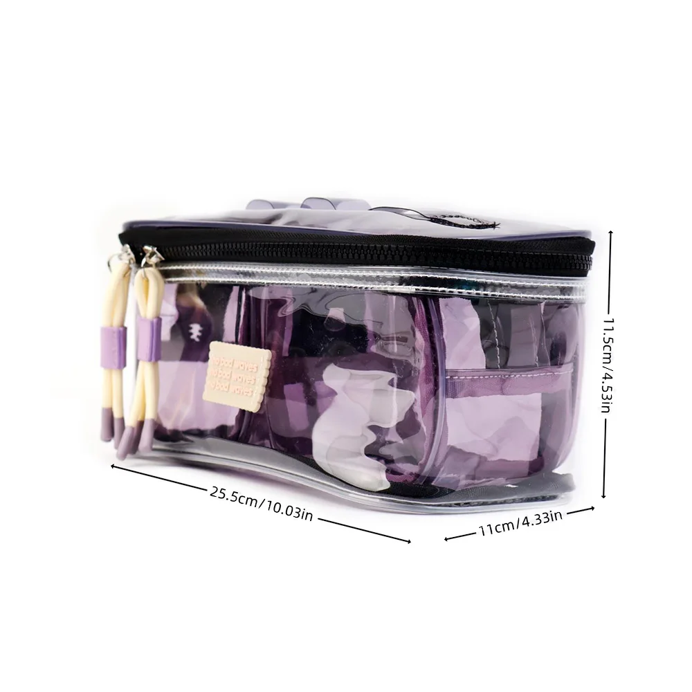 Transparent Cosmetic Bag PVC Women Zipper Clear Makeup Bags Beauty Case Travel Make Up Organizer Storage Bath Toiletry Wash Bag