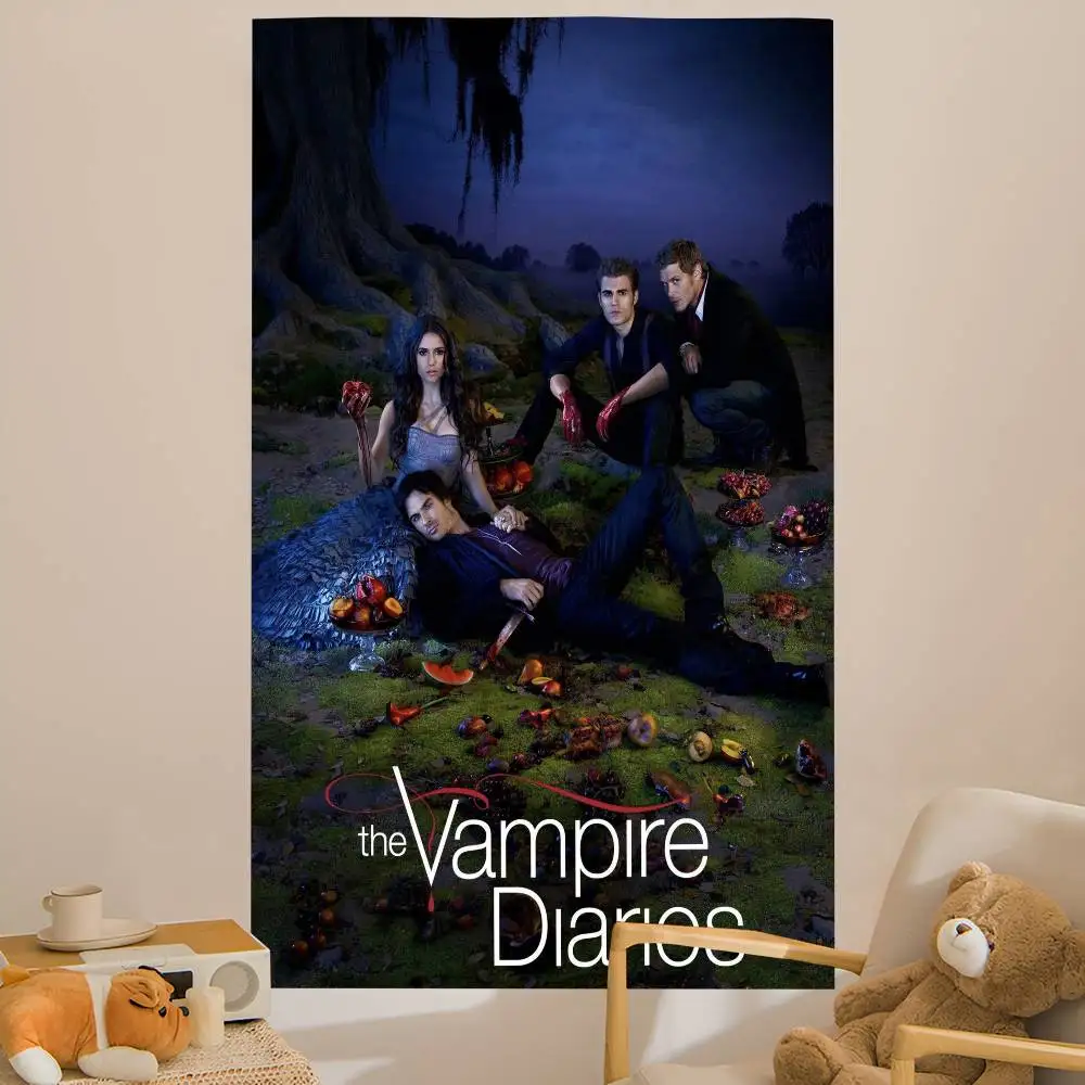 Classic Movie The Vampire Diaries DIY Wall Tapestry for Living Room Home Dorm Decor Wall Art Decor