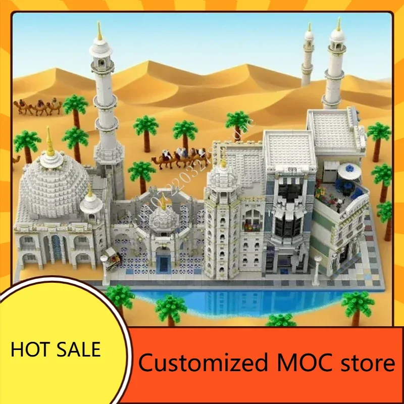 

7048 шт. MOC мечеть угловой дом ясли-строить StreetView архитектурные пазлы DIYA сборочные игрушки Рождественский подарок для детей в возрасте