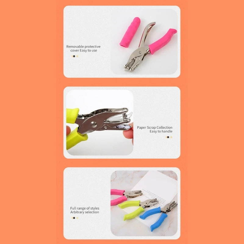 Handheld Hole Single Hole Paper Metal Punching Pliers 6mm Round Hole Pliers For Cards Craft Dropshipping