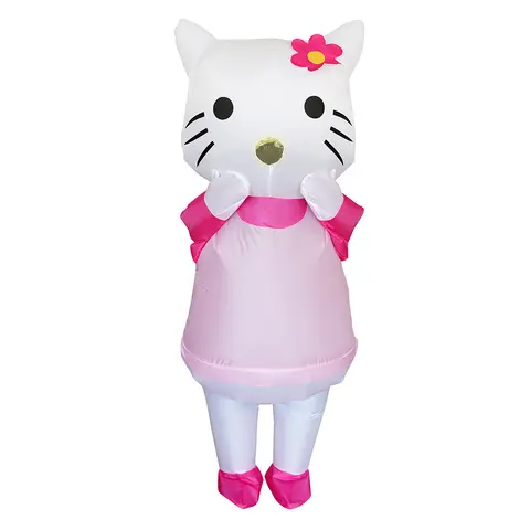 Hello Kitty Inflatable Cosplay Costume For Adults Performance Halloween Holiday Party Clothes Kitty Inflated Cosplay Costumes