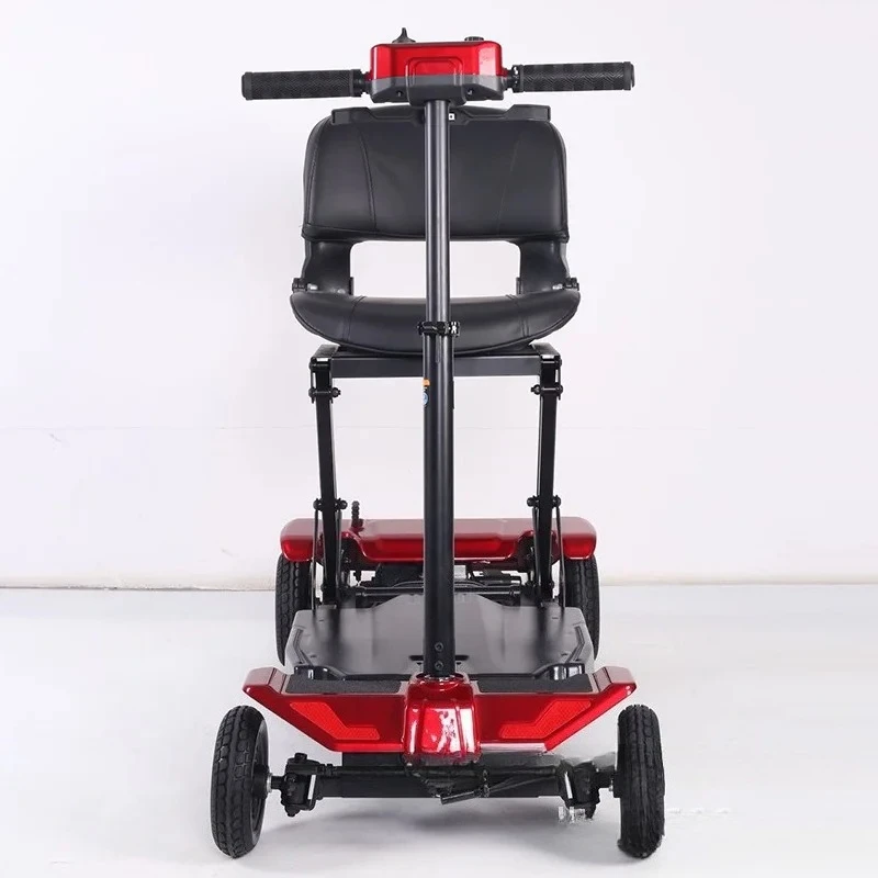 سكوتر أوتوماتيكي قابل للطي لكبار السن ذو أربع عجلات، يمكن استخدام بطارية ليثيوم مريحة على متن الطائرة #2