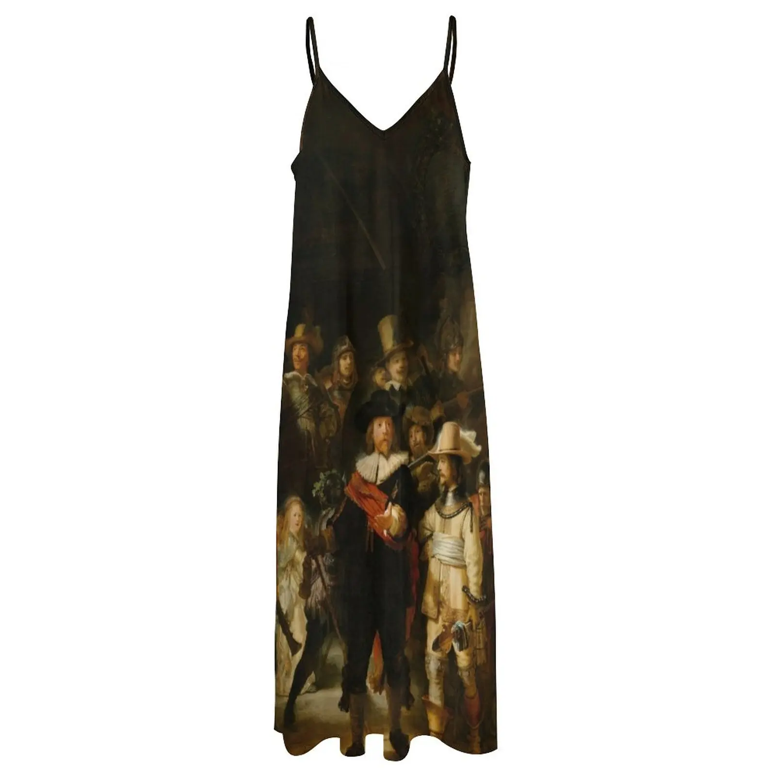 New Rembrandt van Rijn. Night Watch, 1642. Sleeveless Dress women\'s elegant loose dresses elegant and pretty women\'s dresses